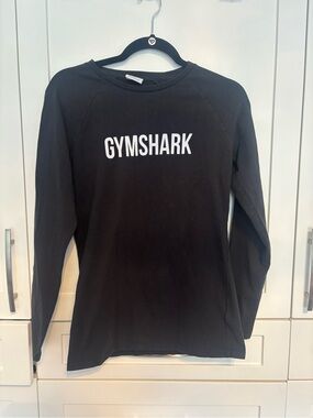Gymshark Black Long Sleeve Top with White Tag